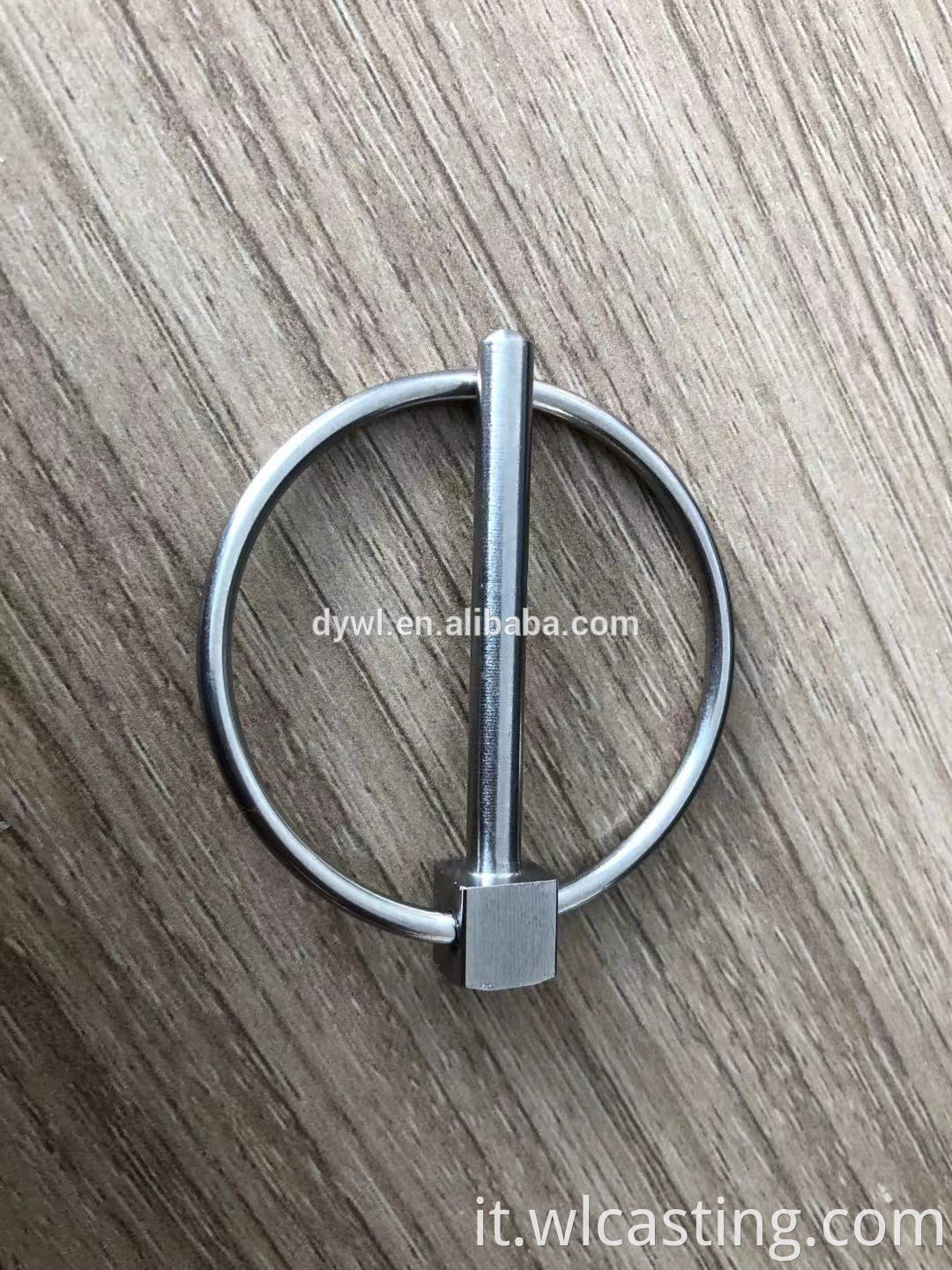 locking pin stainless steel clip ring casting and machine